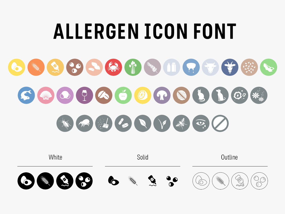 Allergen icon font