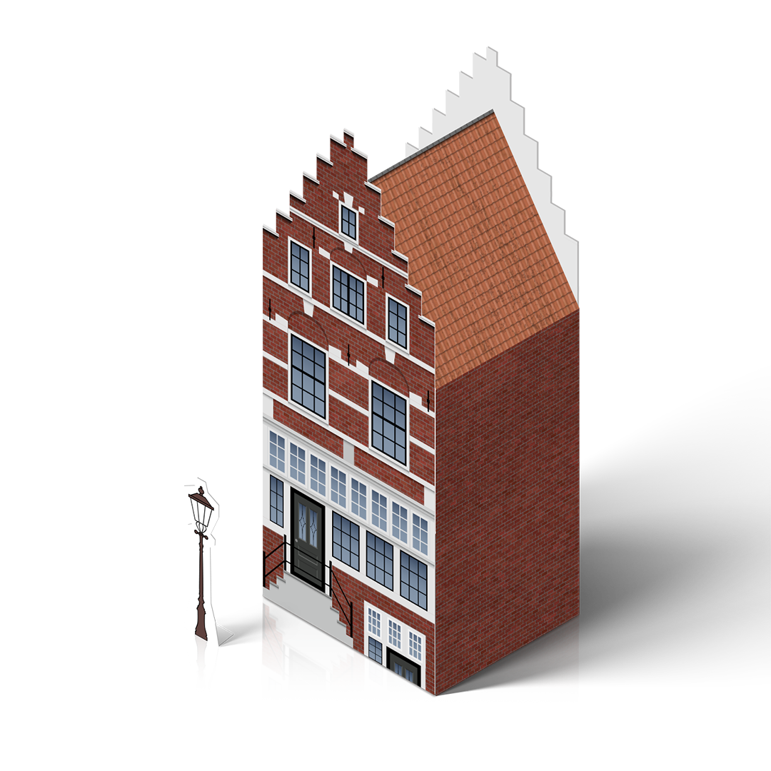 Bouwplaat huisje grachtenpand