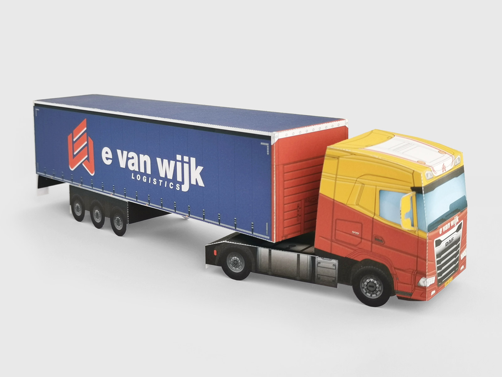 Bouwplaat truck E. van Wijk logistics